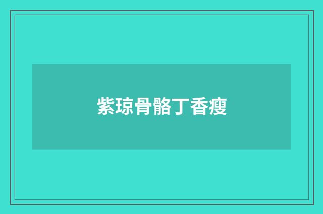紫琼骨骼丁香瘦