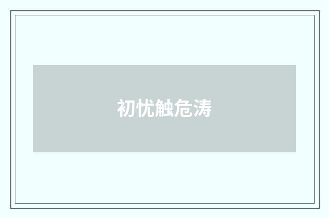 初忧触危涛