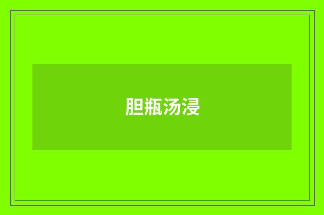 胆瓶汤浸