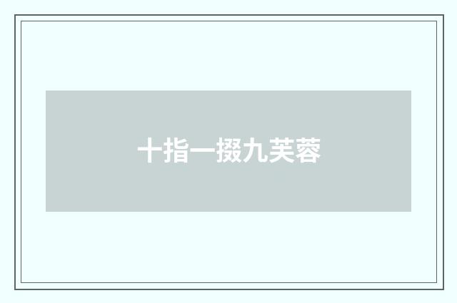 十指一掇九芙蓉