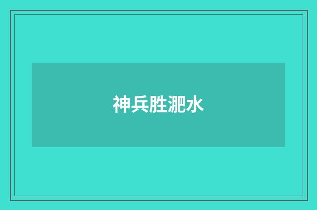 神兵胜淝水