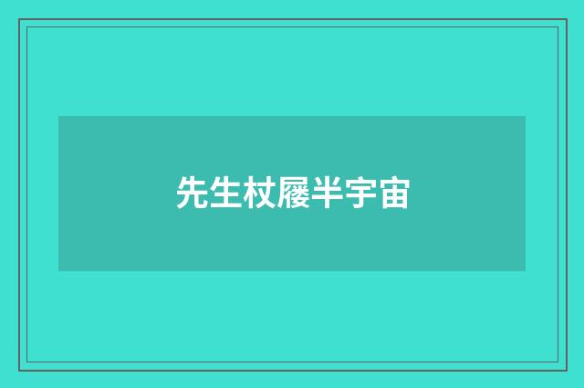 先生杖屦半宇宙