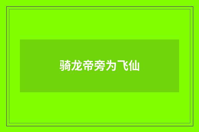 骑龙帝旁为飞仙