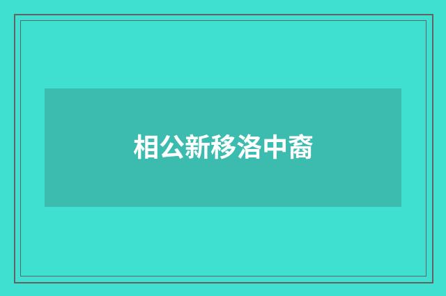 相公新移洛中裔