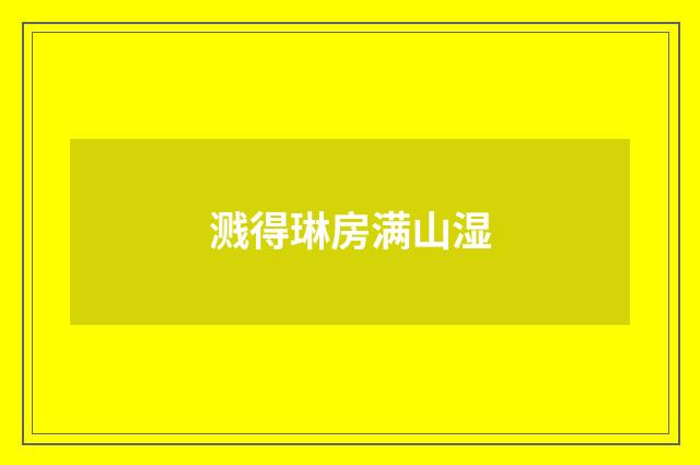溅得琳房满山湿