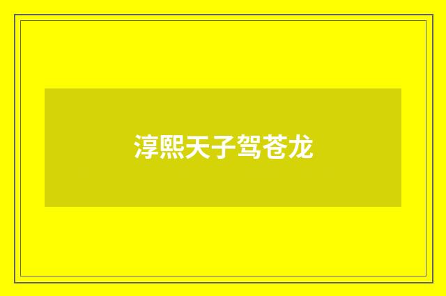 淳熙天子驾苍龙