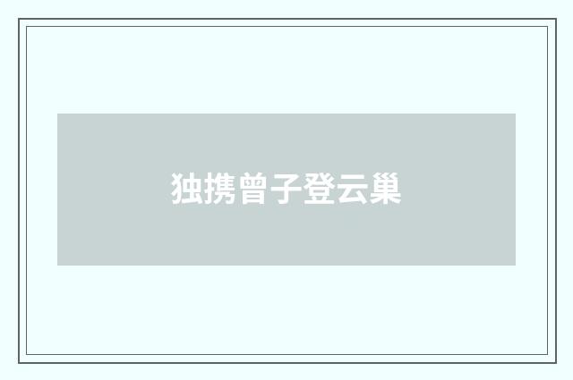 独携曾子登云巢