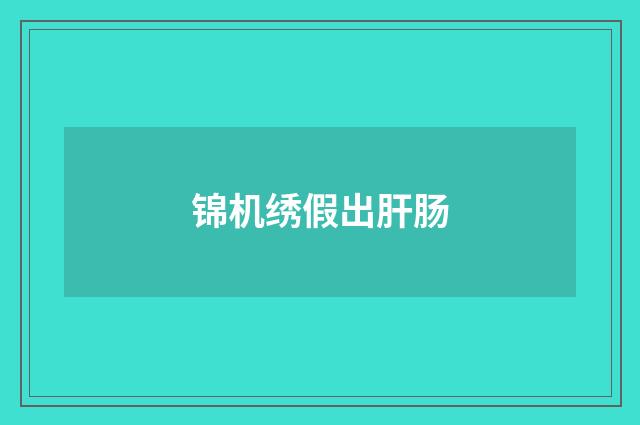 锦机绣假出肝肠