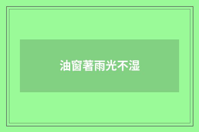 油窗著雨光不湿