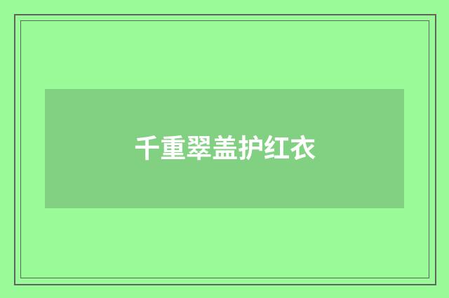 千重翠盖护红衣