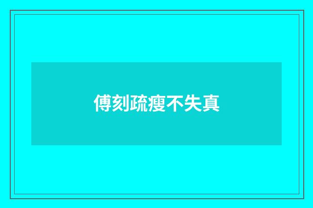 傅刻疏瘦不失真