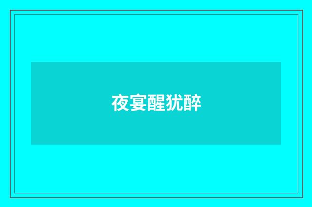 夜宴醒犹醉