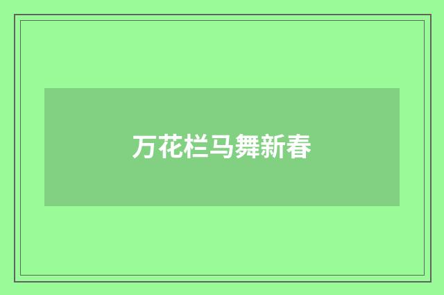 万花栏马舞新春