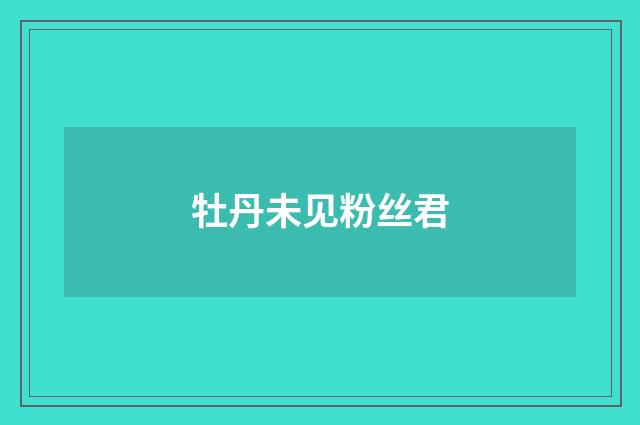 牡丹未见粉丝君