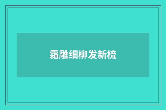 霜雕细柳发新梳