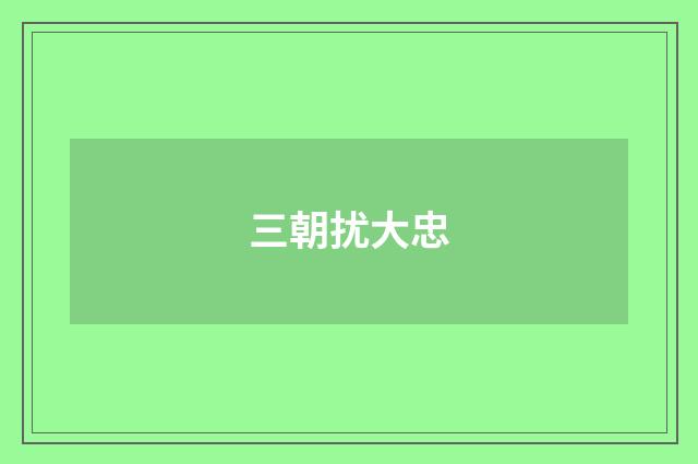 三朝扰大忠