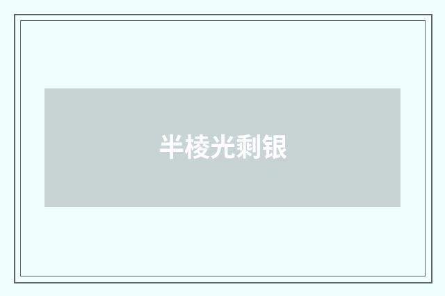 半棱光剩银