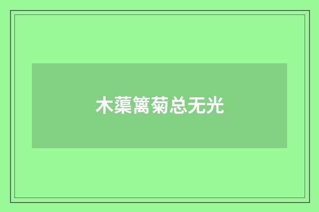 木蕖篱菊总无光