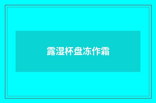 露湿杯盘冻作霜