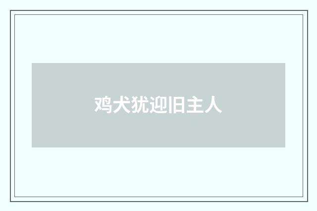 鸡犬犹迎旧主人