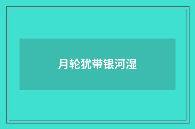 月轮犹带银河湿