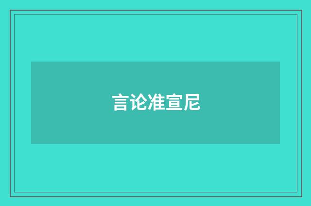 言论准宣尼