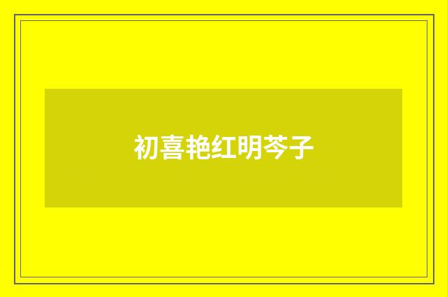 初喜艳红明芩子