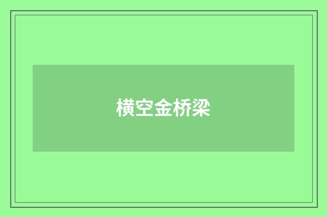 横空金桥梁