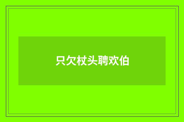 只欠杖头聘欢伯