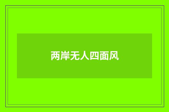 两岸无人四面风