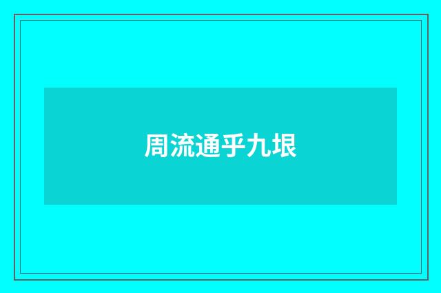 周流通乎九垠