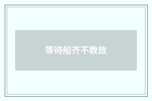 等待船齐不教放