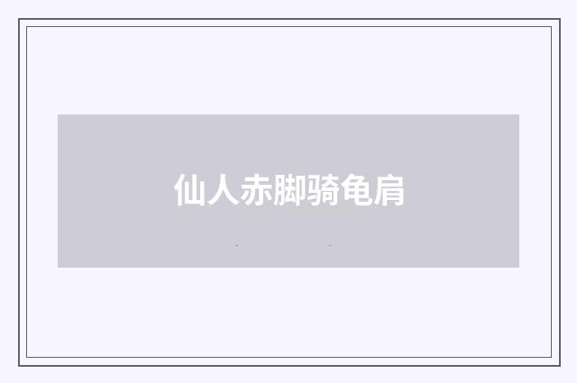 仙人赤脚骑龟肩