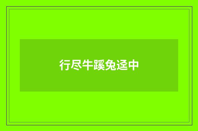 行尽牛蹊兔迳中