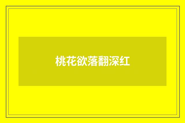 桃花欲落翻深红