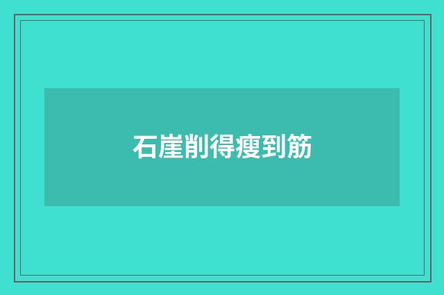 石崖削得瘦到筋