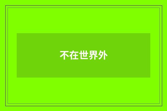 不在世界外