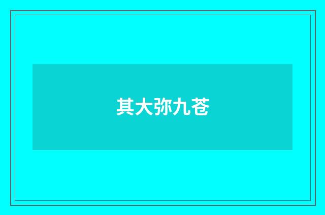 其大弥九苍