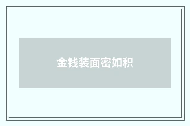 金钱装面密如积