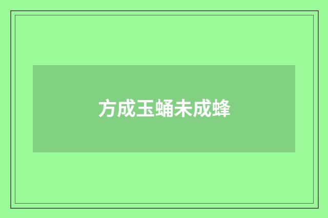 方成玉蛹未成蜂