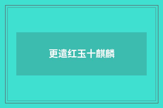 更遣红玉十麒麟