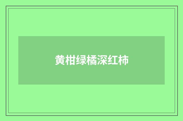 黄柑绿橘深红柿