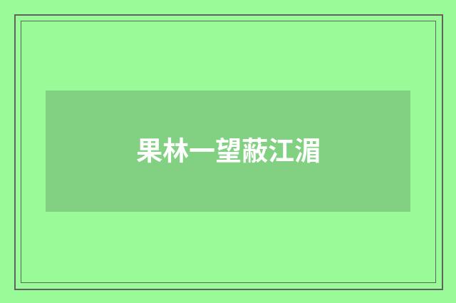 果林一望蔽江湄