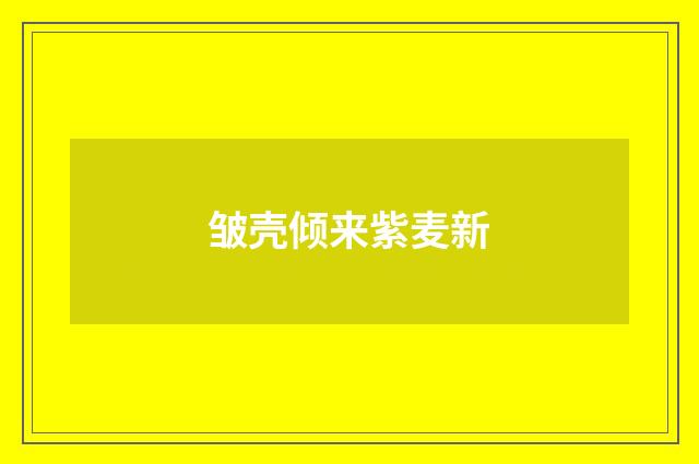 皱壳倾来紫麦新