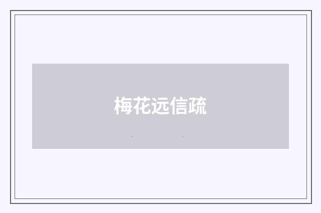 梅花远信疏