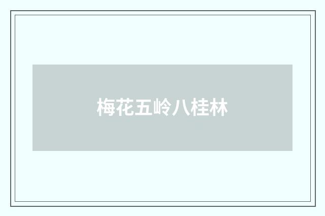 梅花五岭八桂林