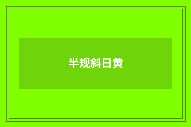 半规斜日黄