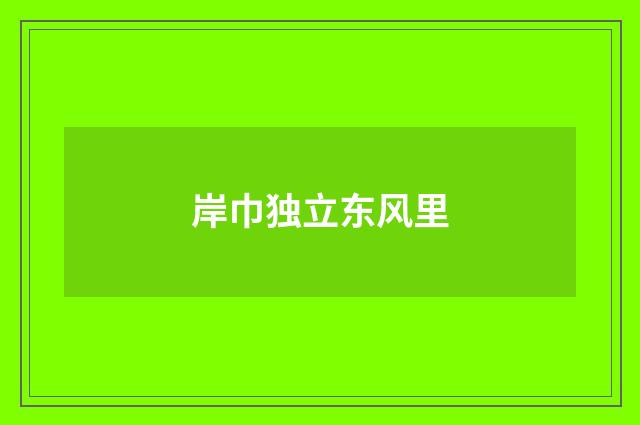 岸巾独立东风里