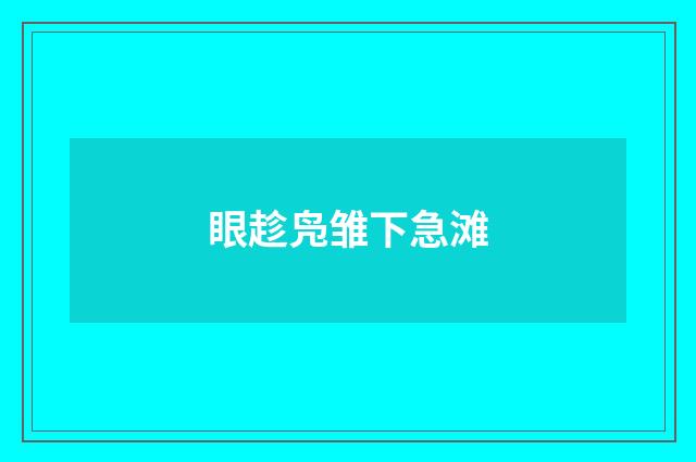 眼趁凫雏下急滩