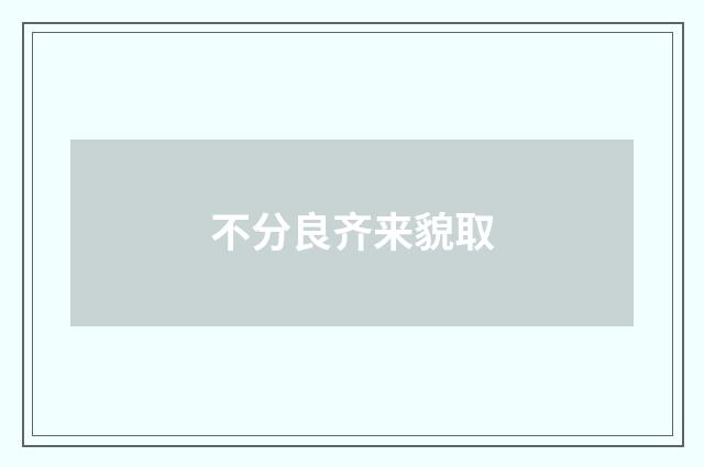 不分良齐来貌取